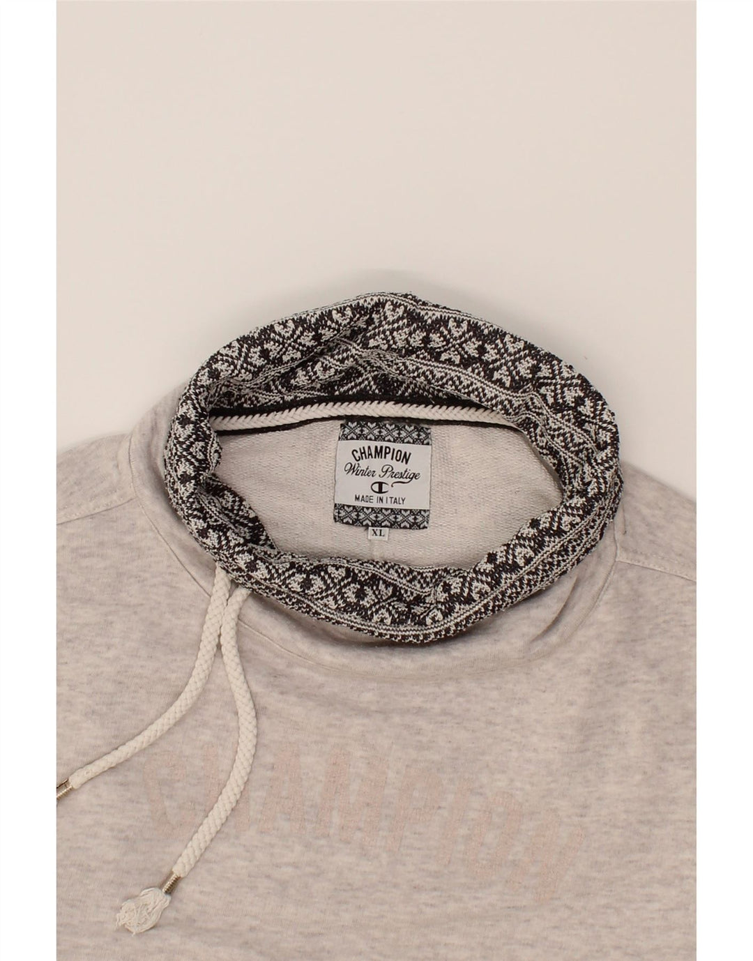 CHAMPION Womens Oversized Graphic Sweatshirt Jumper UK 18 XL Grey Flecked Vintage Champion and Second-Hand Champion from Messina Hembry 