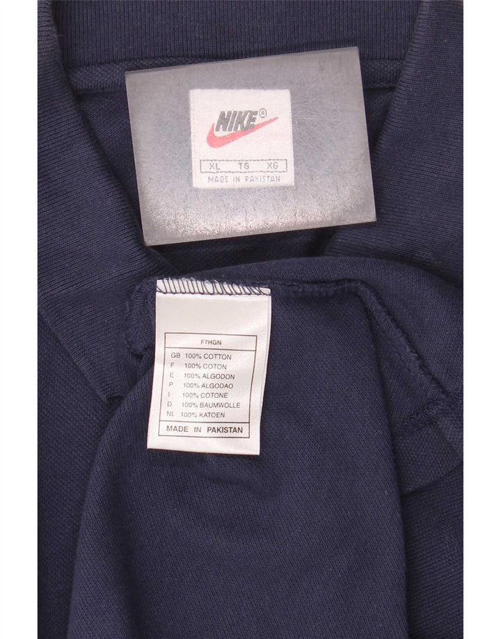 Мужская рубашка-поло Nike XL темно-синяя, хлопок