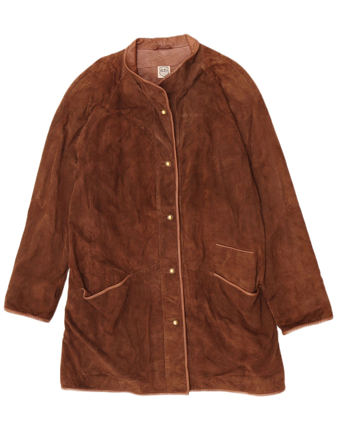 Leder Herbst Женская кожаная куртка UK 18 XL Коричневая классическая