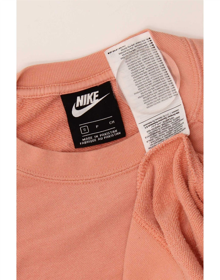 Женский джемпер оверсайз-свитшот Nike UK 10, маленький розовый хлопковый