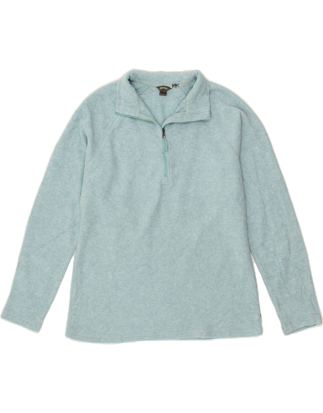 EDDIE BAUER Womens Zip Neck Fleece Jumper UK 14 Medium Blue Polyester Vintage Eddie Bauer and Second-Hand Eddie Bauer from Messina Hembry 