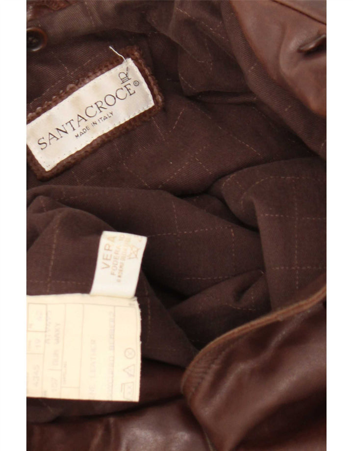 Женская кожаная куртка Santacroce IT 42 Medium Brown Leather