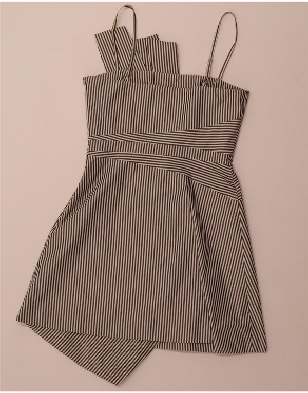 Женское асимметричное платье А-силуэта KAREN MILLEN UK 12, средний черный в полоску