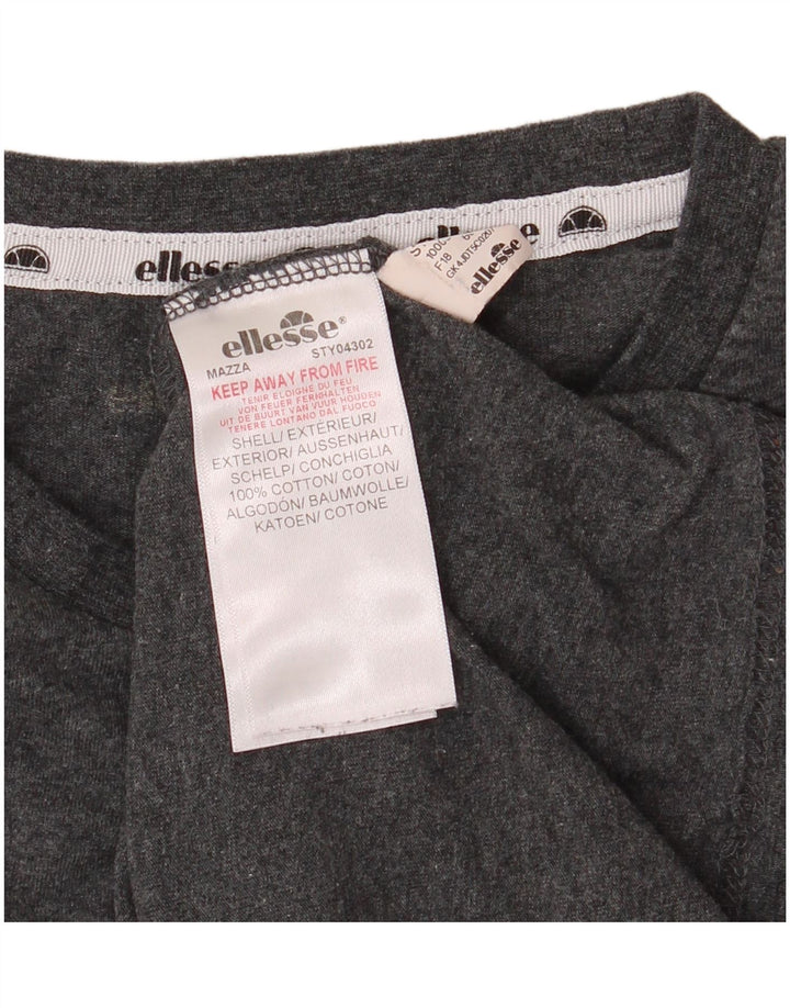 ELLESSE Мужская футболка с рисунком Топ среднего серого цвета, хлопок