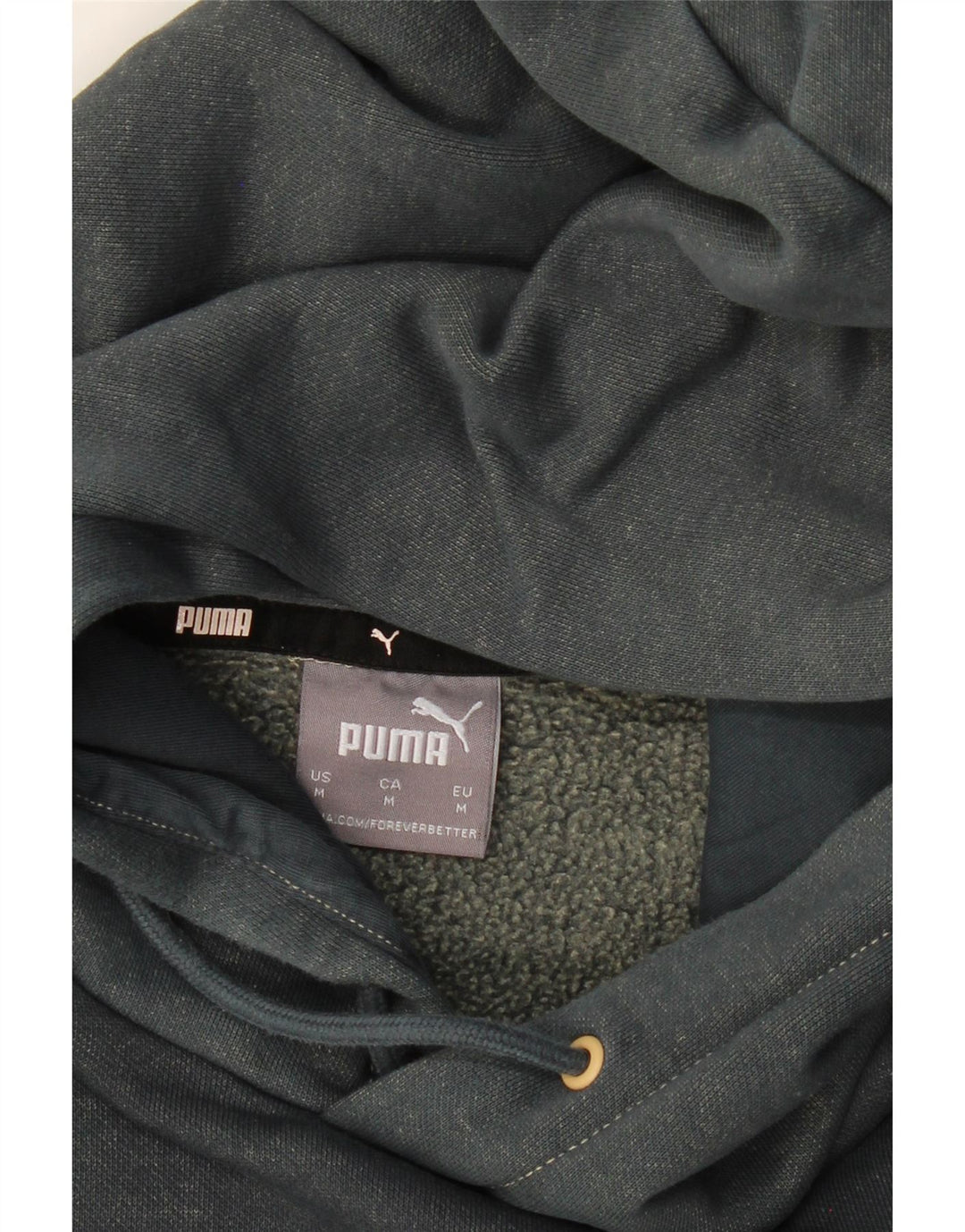 PUMA Mens Hoodie Jumper Medium Grey Cotton Vintage Puma and Second-Hand Puma from Messina Hembry 
