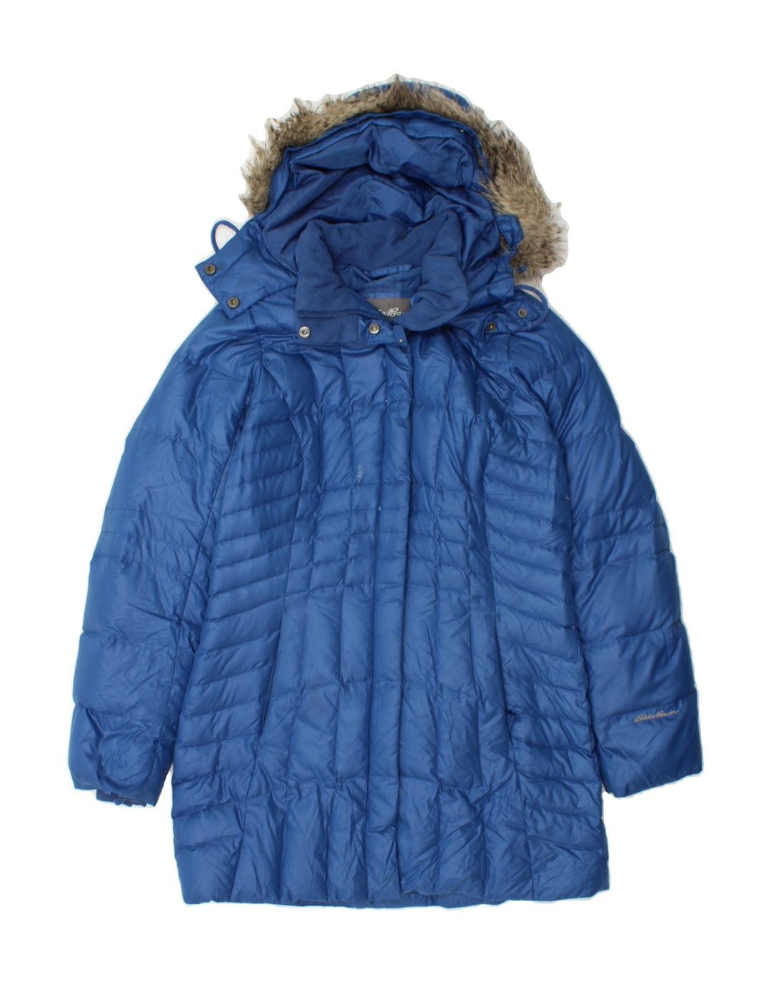EDDIE BAUER Womens Hooded Padded Jacket UK 10 Small Blue Polyester Vintage Eddie Bauer and Second-Hand Eddie Bauer from Messina Hembry 