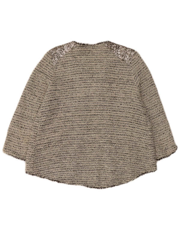 Женский кардиган Zara UK 14, большой серый хлопок