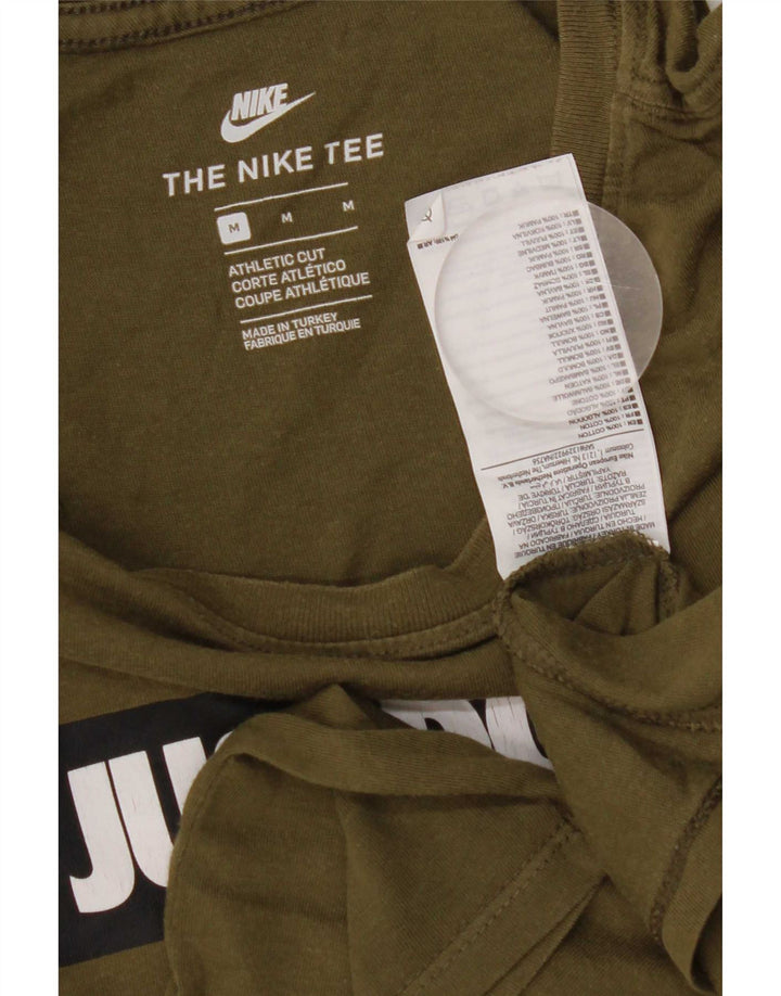 Мужская футболка с рисунком Nike, средний цвет, хаки, хлопок