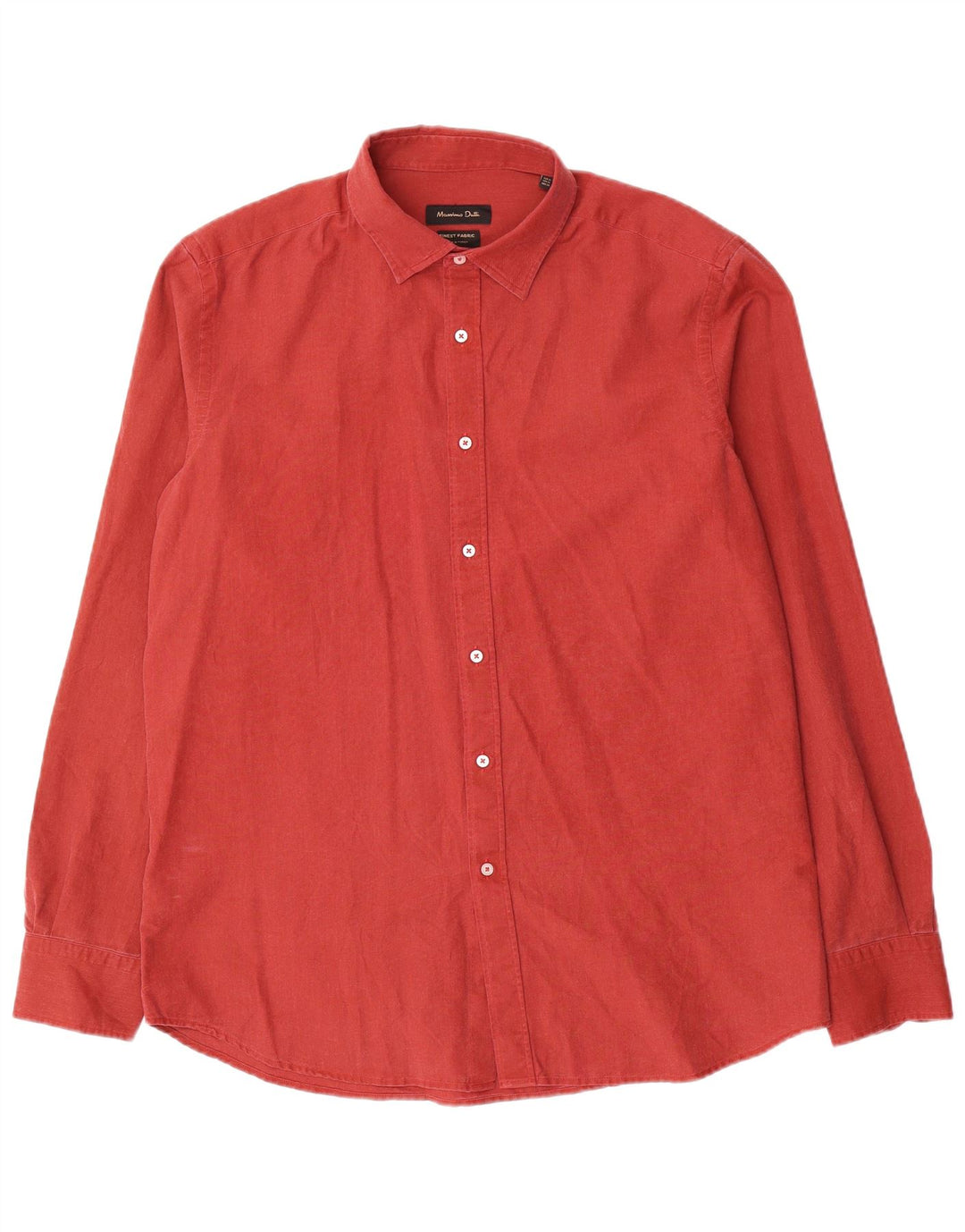 Мужская рубашка Massimo Dutti XL красная, хлопок