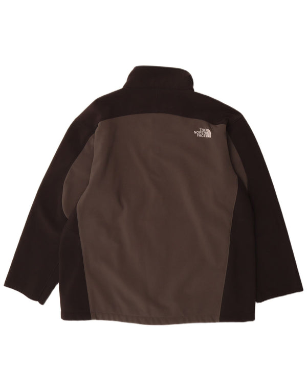 Мужская спортивная куртка The North Face XL, серая с цветными блоками