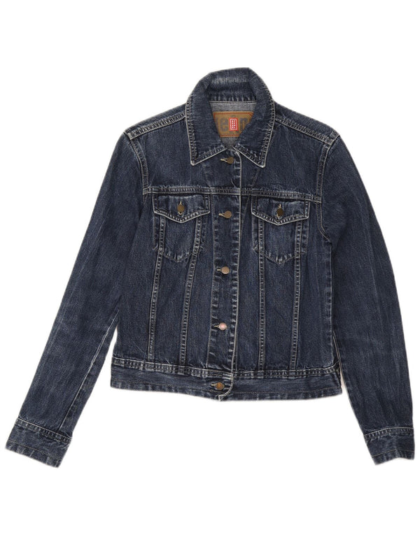 Женская укороченная джинсовая куртка Stefanel UK 12 Medium Navy Blue