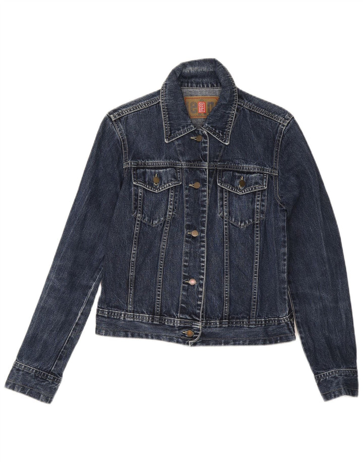Женская укороченная джинсовая куртка Stefanel UK 12 Medium Navy Blue