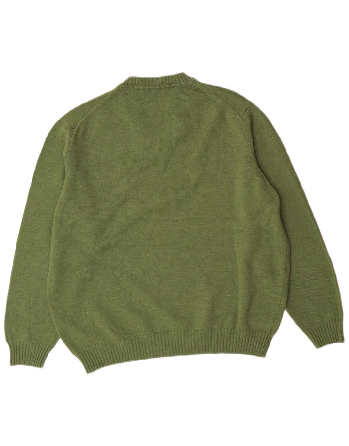 PIERRE CARDIN Женский свободный джемпер с v-образным вырезом UK 16, большой хаки