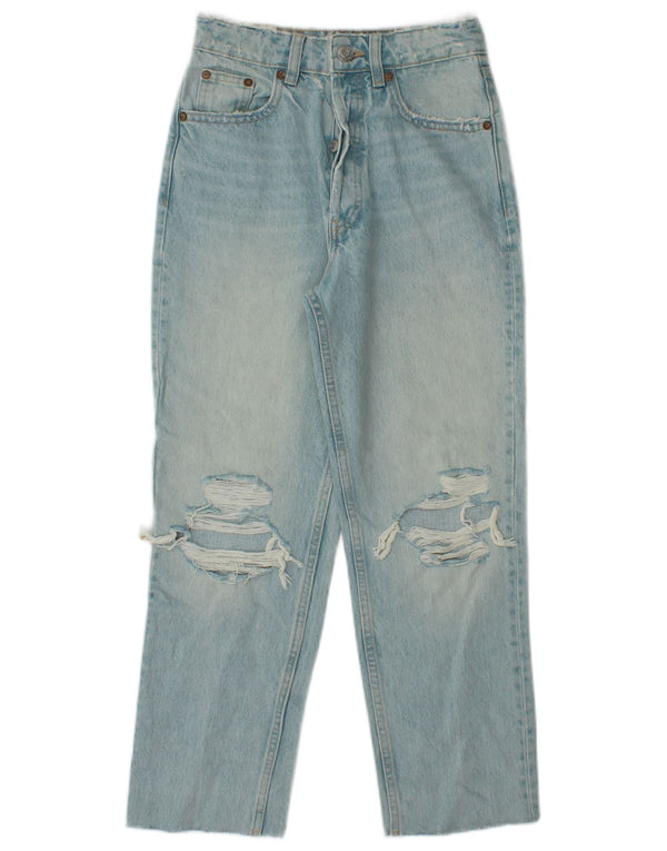 Женские свободные джинсы Zara EU 32 2XS W22 L31 Синий металлик
