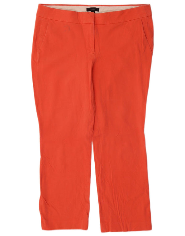 Женские прямые укороченные брюки J. CREW, размер США 8, средний W32 L25, оранжевый хлопок