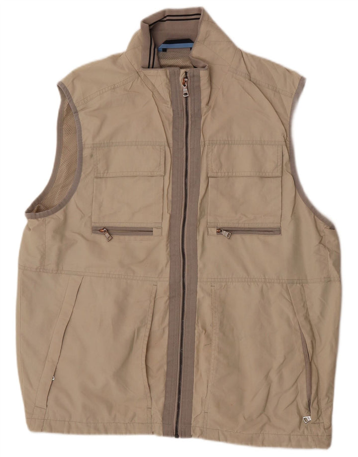 Мужской жилет Blue Harbour Utility Gilet UK 40, большой бежевый Marks & Spencer