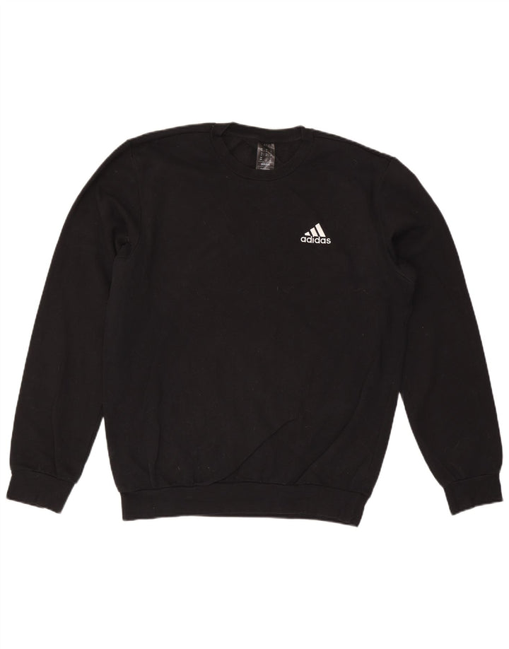 Мужской свитер ADIDAS, джемпер среднего размера, черный, хлопок