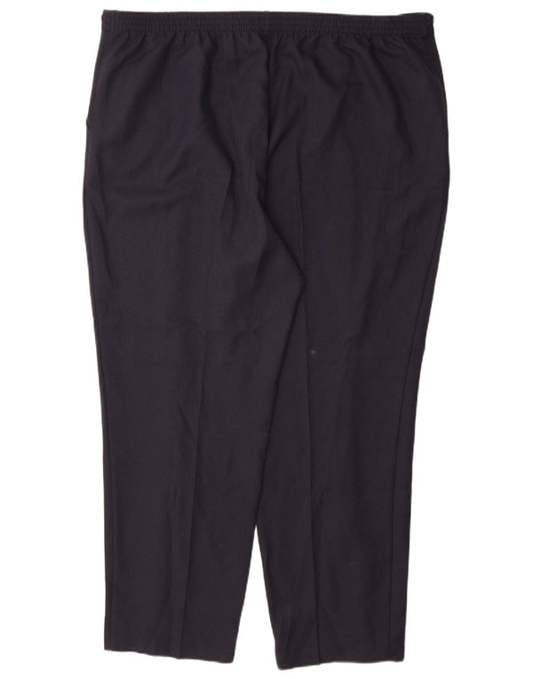 Женские прямые повседневные брюки Marks & Spencer UK 24 4XL W48 L31 Темно-синие