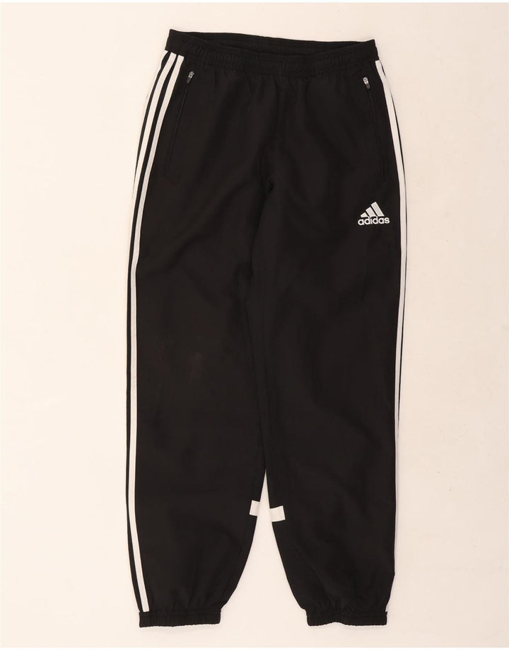 Мужские спортивные брюки Adidas для бега, средние черные полиэстер с цветными блоками