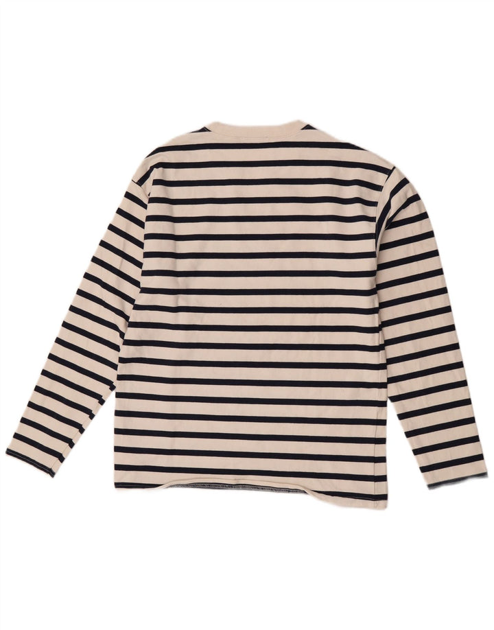 Женский топ Zara с длинным рукавом UK 12, средний, в белую полоску