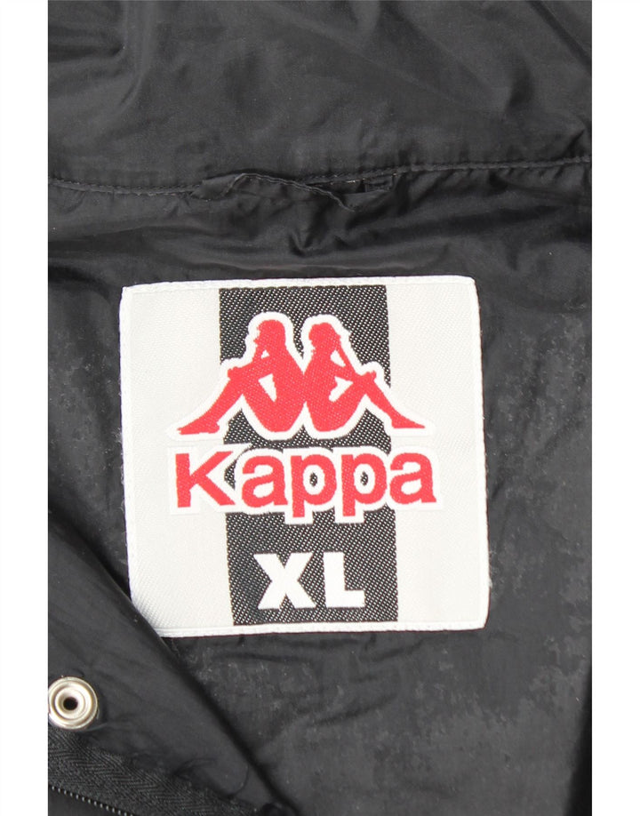Мужская ветровка KAPPA с графическим рисунком UK 42 XL, черный нейлон