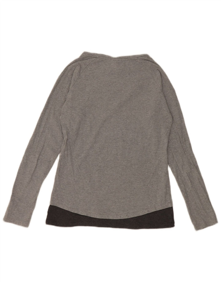Женский топ Champion Heritage Fit с графическим рисунком и длинными рукавами, Великобритания 12, средний серый цвет