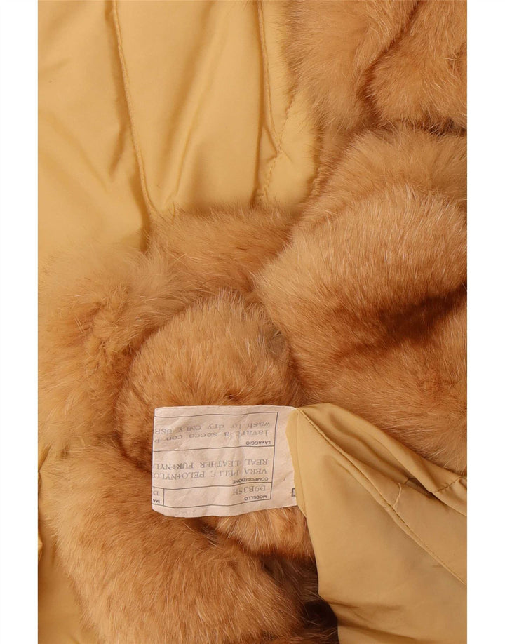 Женская стеганая куртка Ermanno Scervino IT 46, большой желтый нейлон
