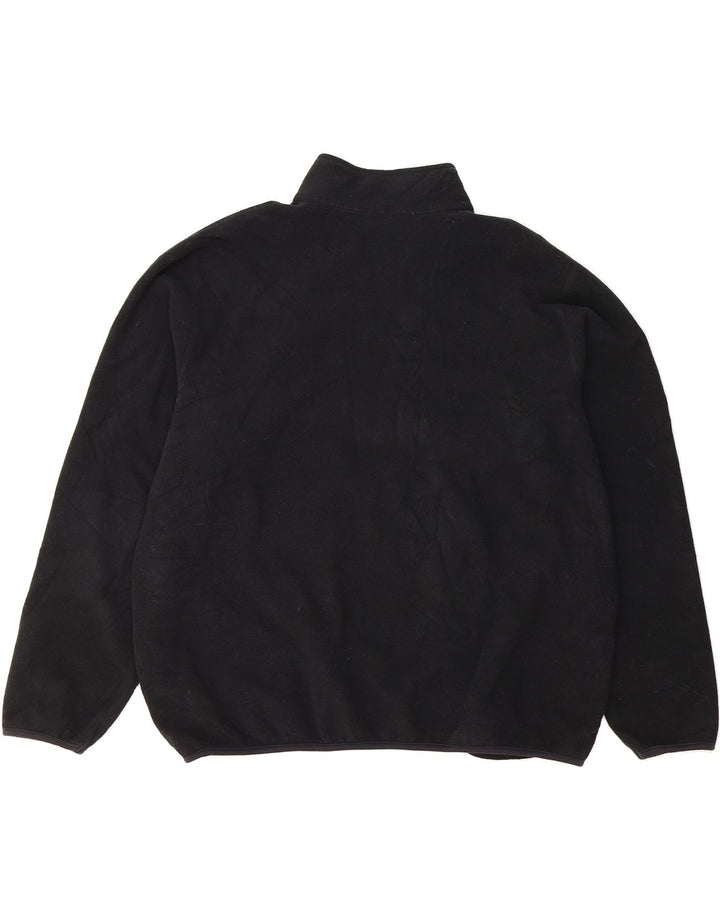 EDDIE BAUER Mens Zip Neck Sweatshirt Jumper XL Black Polyester Vintage Eddie Bauer and Second-Hand Eddie Bauer from Messina Hembry 
