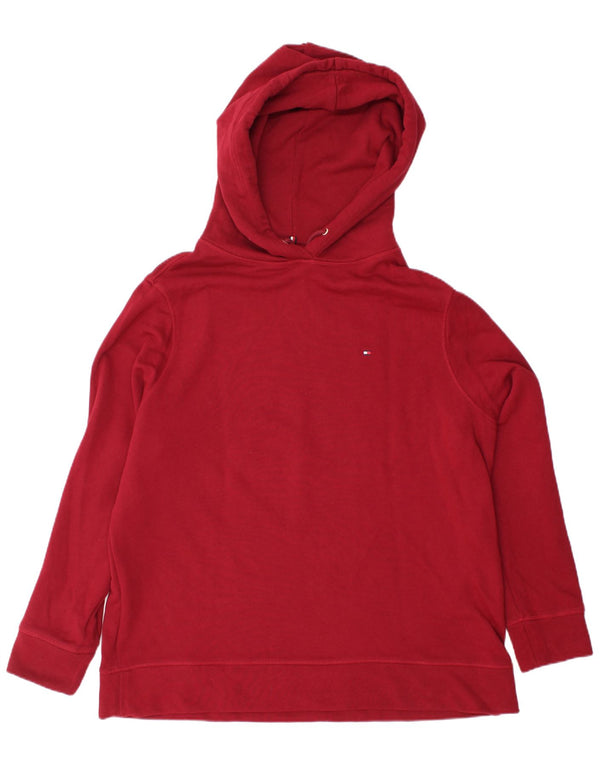 TOMMY HILFIGER Женский джемпер с капюшоном оверсайз UK 18 XL Темно-бордовый