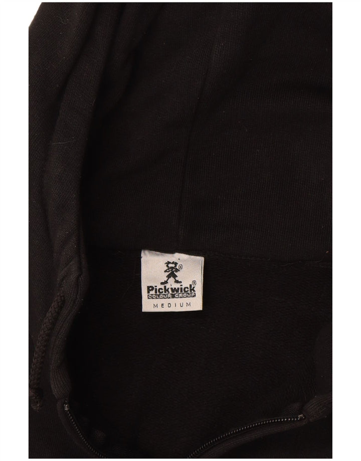 Pickwick Мужской свитер с капюшоном и молнией с графическим рисунком, средний черный хлопковый свитер
