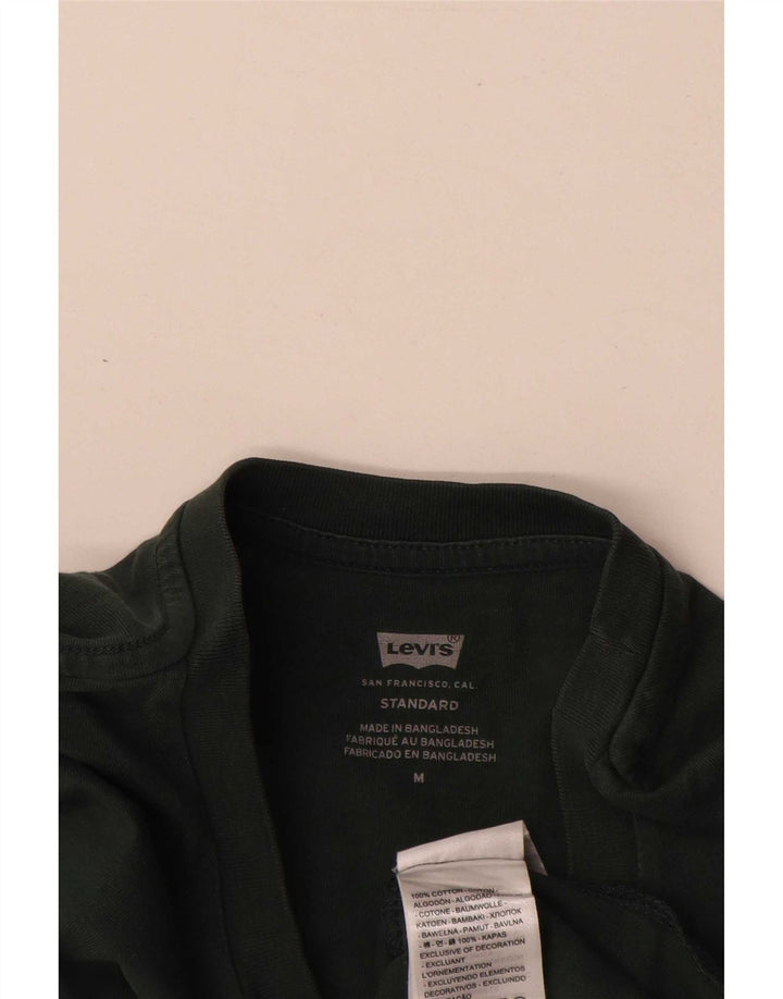 Мужская стандартная футболка Levi's из хлопка среднего зеленого цвета