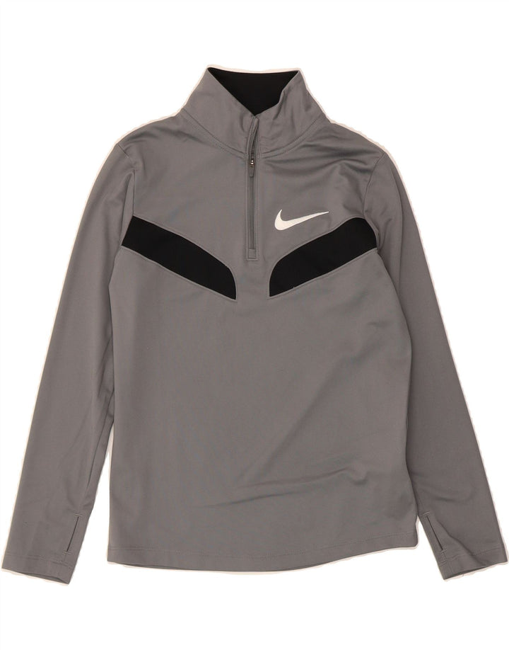 NIKE Boys Standard Fit Pullover Tracksuit Top 10-11 Years Medium  Grey Vintage Nike and Second-Hand Nike from Messina Hembry 