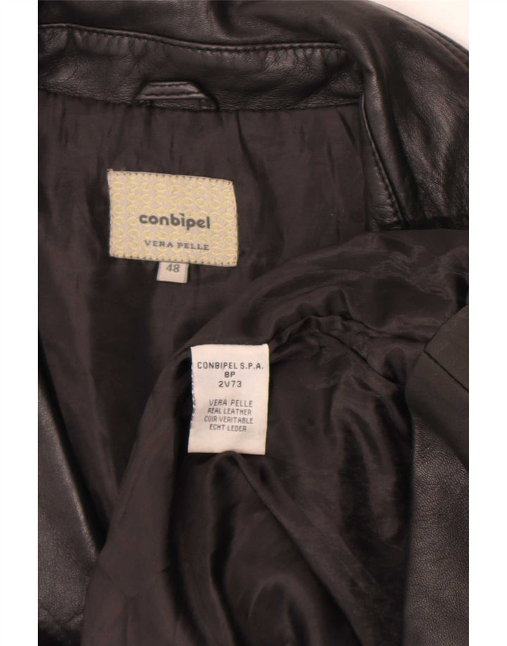 Conbipel Женское кожаное пальто IT 48 XL Черное