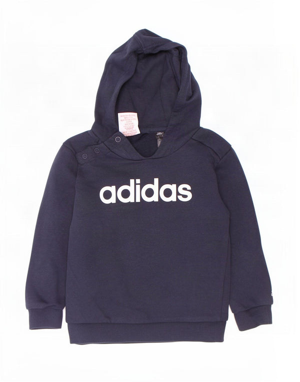 Джемпер с капюшоном Adidas для маленьких мальчиков 18–24 месяцев, темно-синий, хлопок