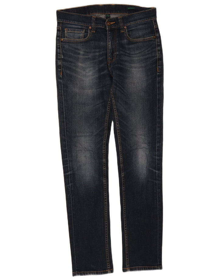Мужские джинсы скинни Benetton W30 L32 синие