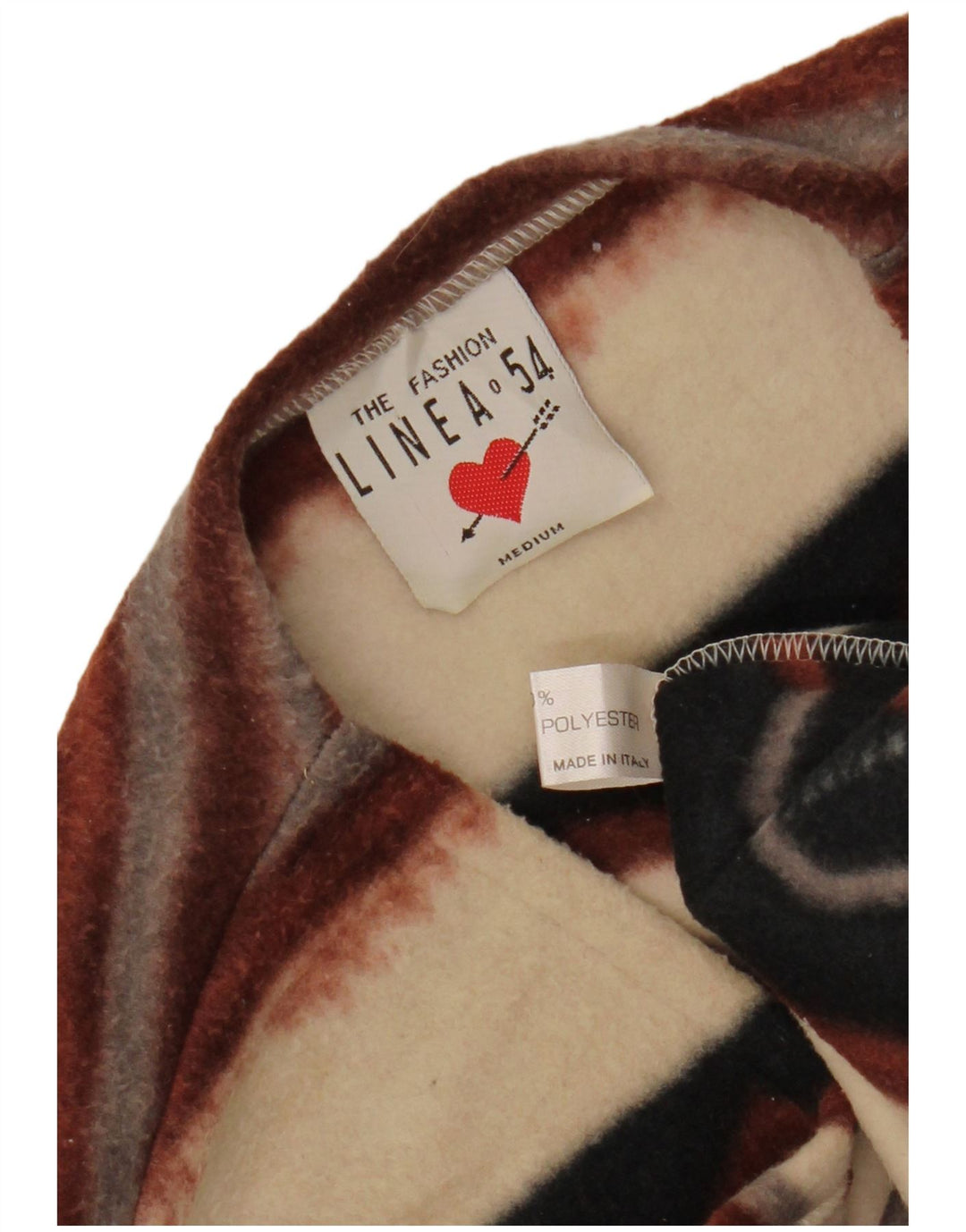 Женский спортивный жилет VINTAGE из флиса, Великобритания 14, средний цвет в разноцветную полоску