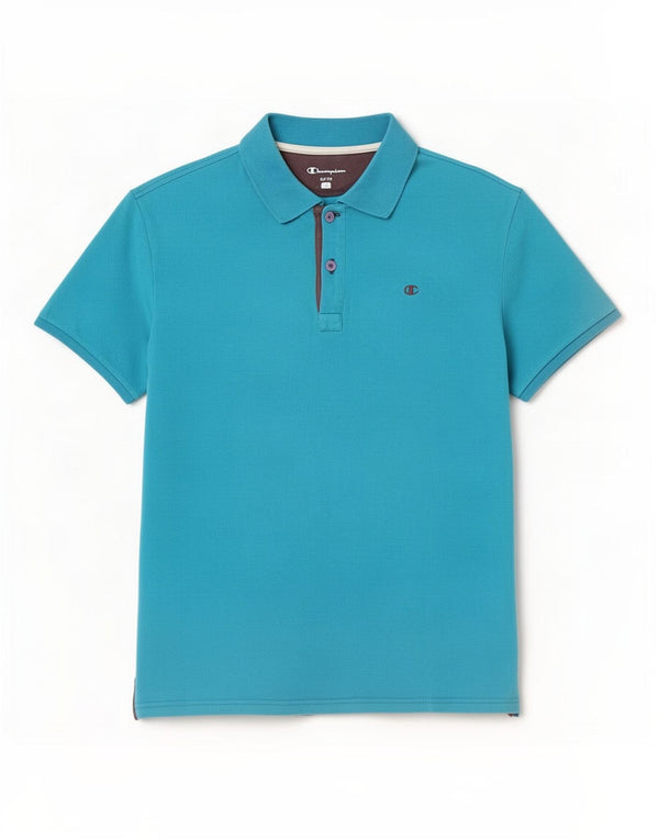 Мужская рубашка поло Champion Easy Fit, большая синяя хлопковая ткань
