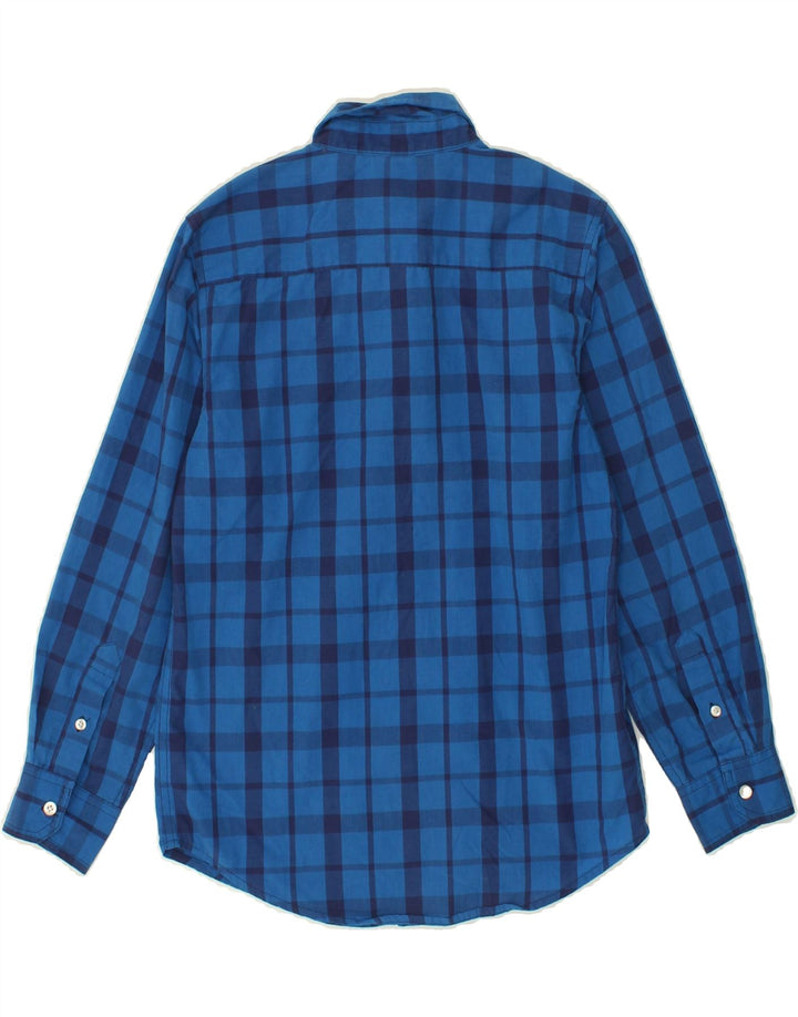 WRANGLER Boys Shirt 10-11 Years Large  Blue Check Cotton Vintage Wrangler and Second-Hand Wrangler from Messina Hembry 