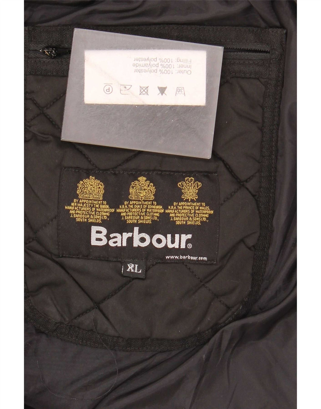 Мужская стеганая куртка Barbour UK 42 XL, черный полиэстер