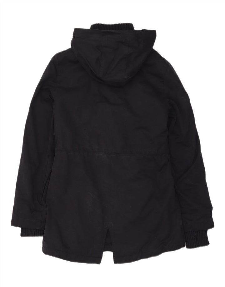 Женская парка Superdry с капюшоном UK 10, маленькая, темно-синяя, полиэстер