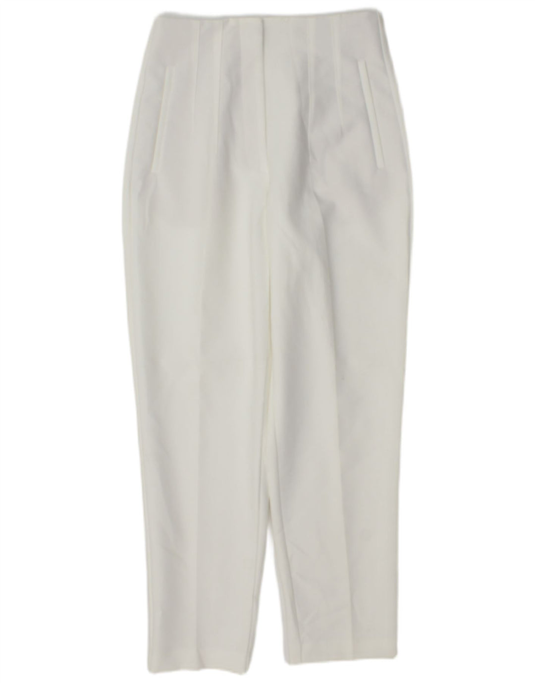 Женские зауженные костюмные брюки Zara Medium W28 L27, белый полиэстер