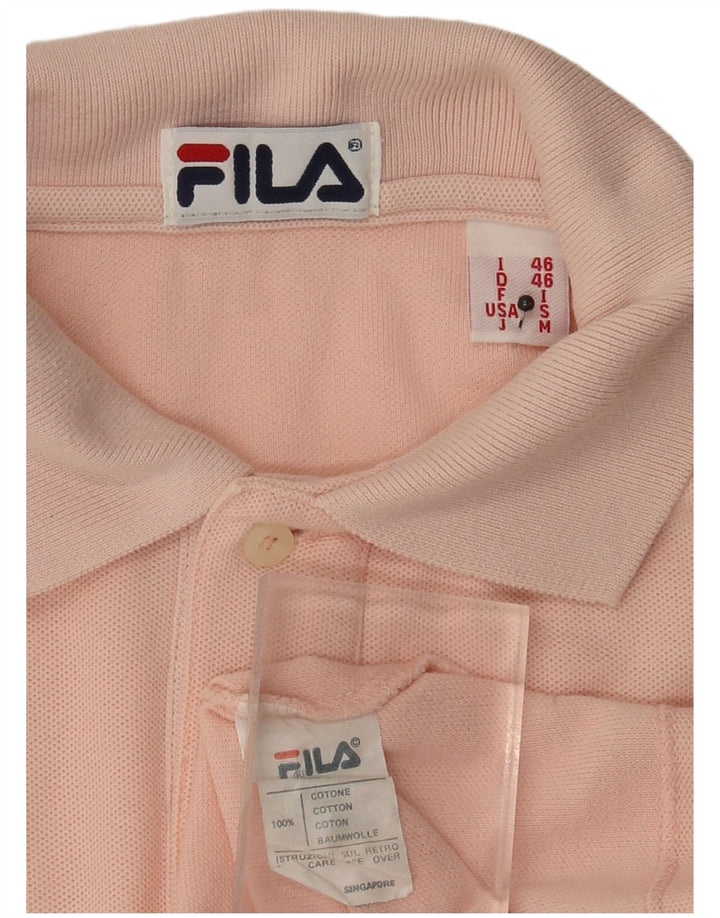 Мужская Рубашка Поло Fila IT 46 Маленькая Розовая Хлопок