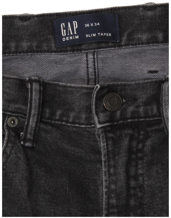 Мужские узкие зауженные джинсы Gap W36 L34, серый хлопок