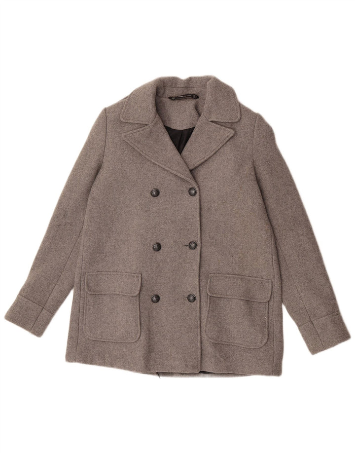 Женское полупальто Zara Trafaluc UK 6 XS, серый полиэстер
