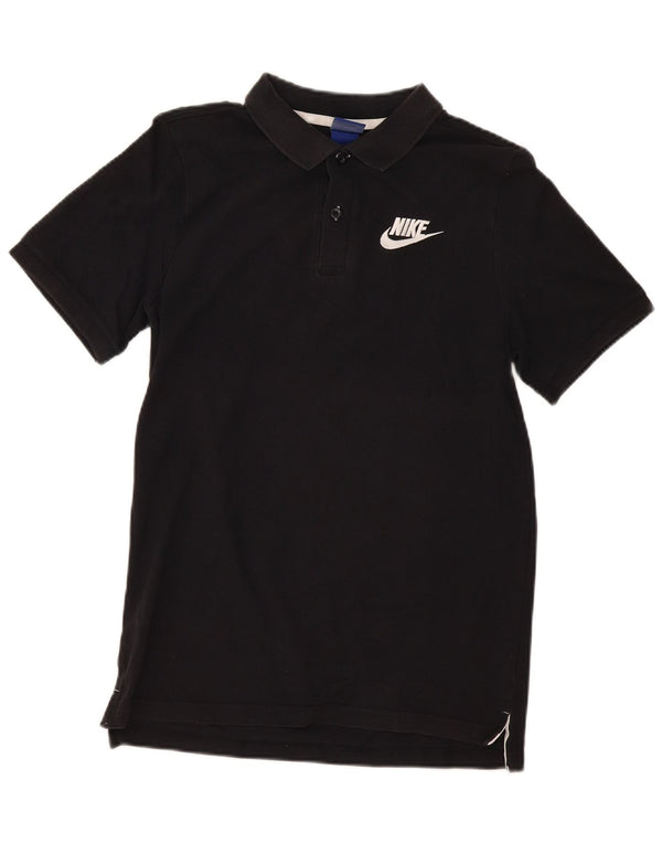 Мужская рубашка-поло Nike, маленькая черная, хлопковая