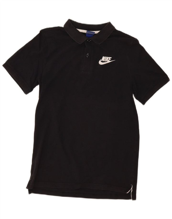 Мужская рубашка-поло Nike, маленькая черная, хлопковая