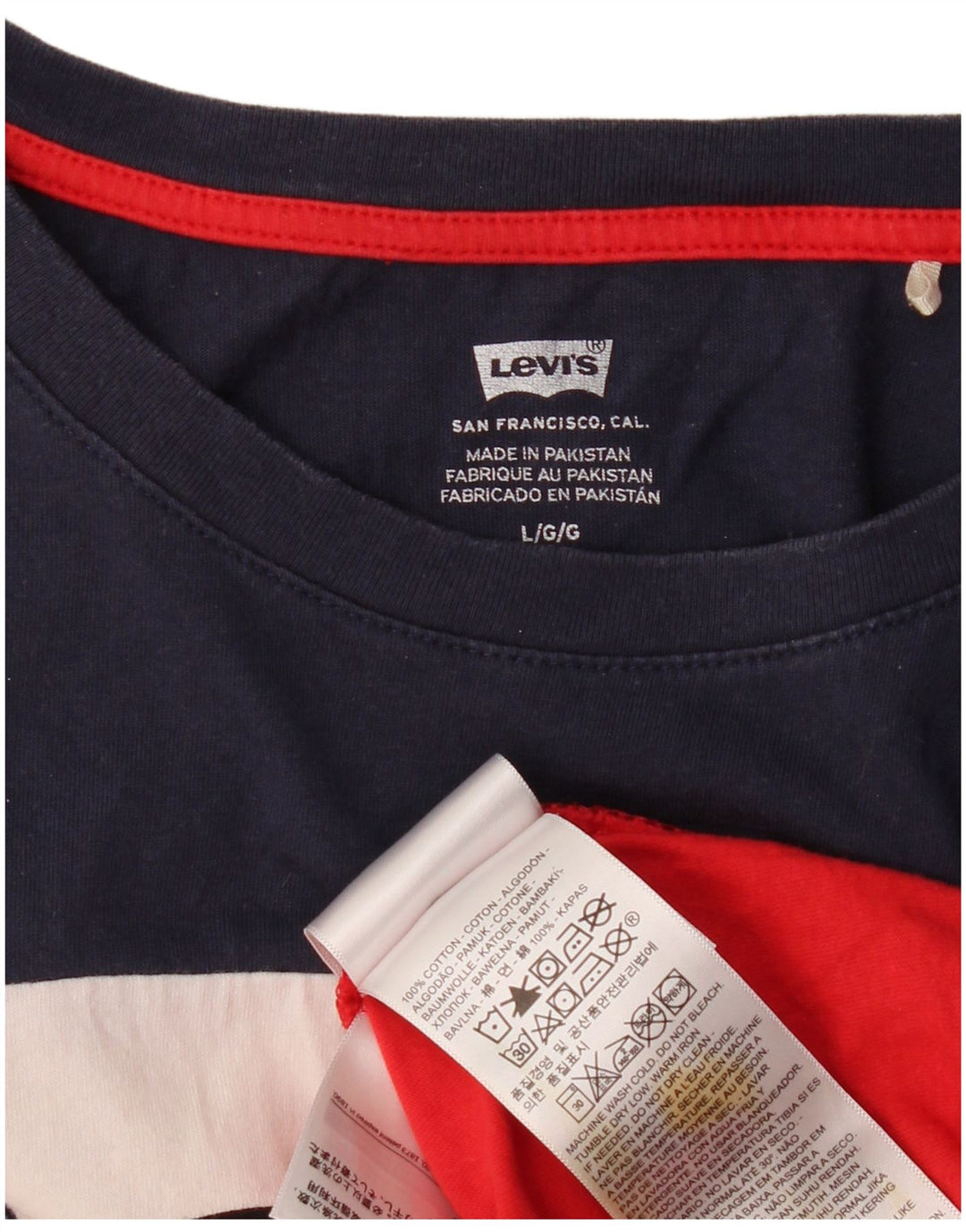 Женский укороченный жилет с графическим рисунком LEVI'S UK 14, большой разноцветный цветной блок