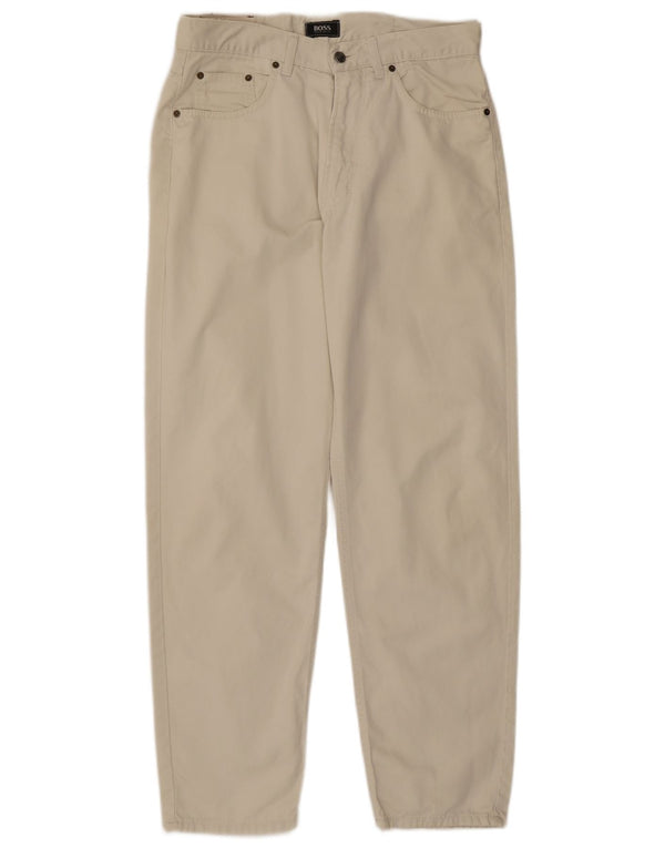 Мужские зауженные джинсы HUGO BOSS Arkansas W34 L32, белый хлопок