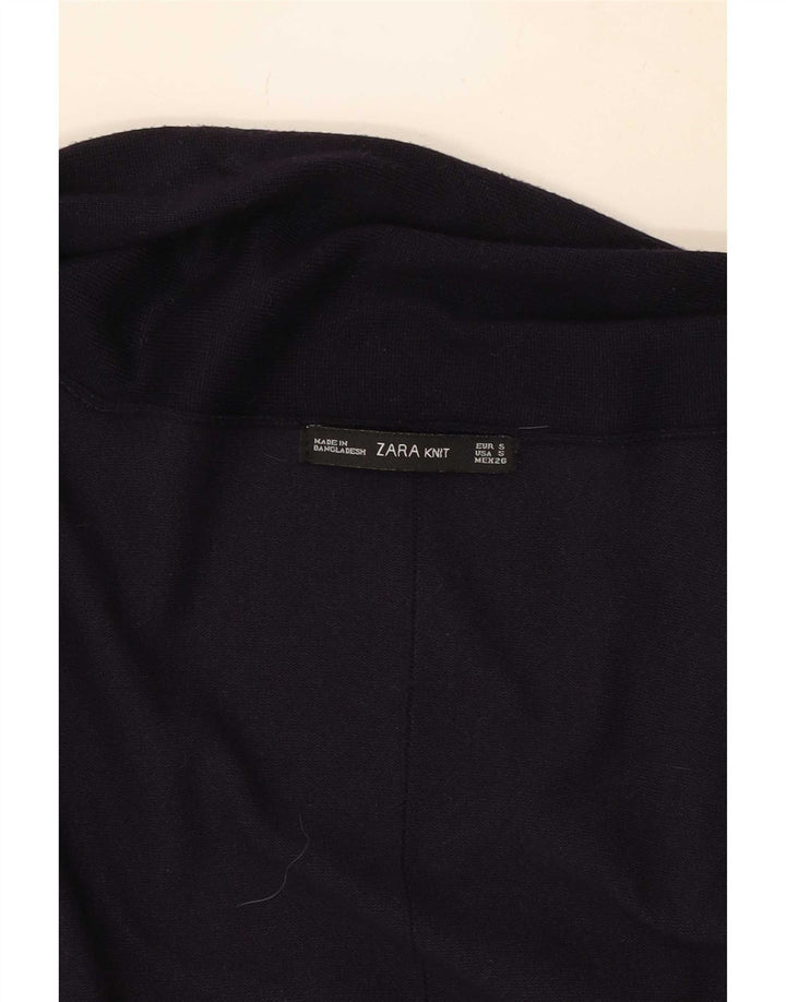 Женский открытый кардиган Zara UK 10, маленький темно-синий