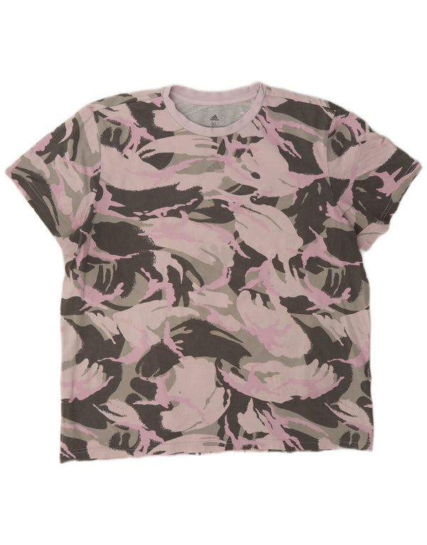 Женская футболка Adidas Top UK 20/22 XL, разноцветный камуфляжный хлопок